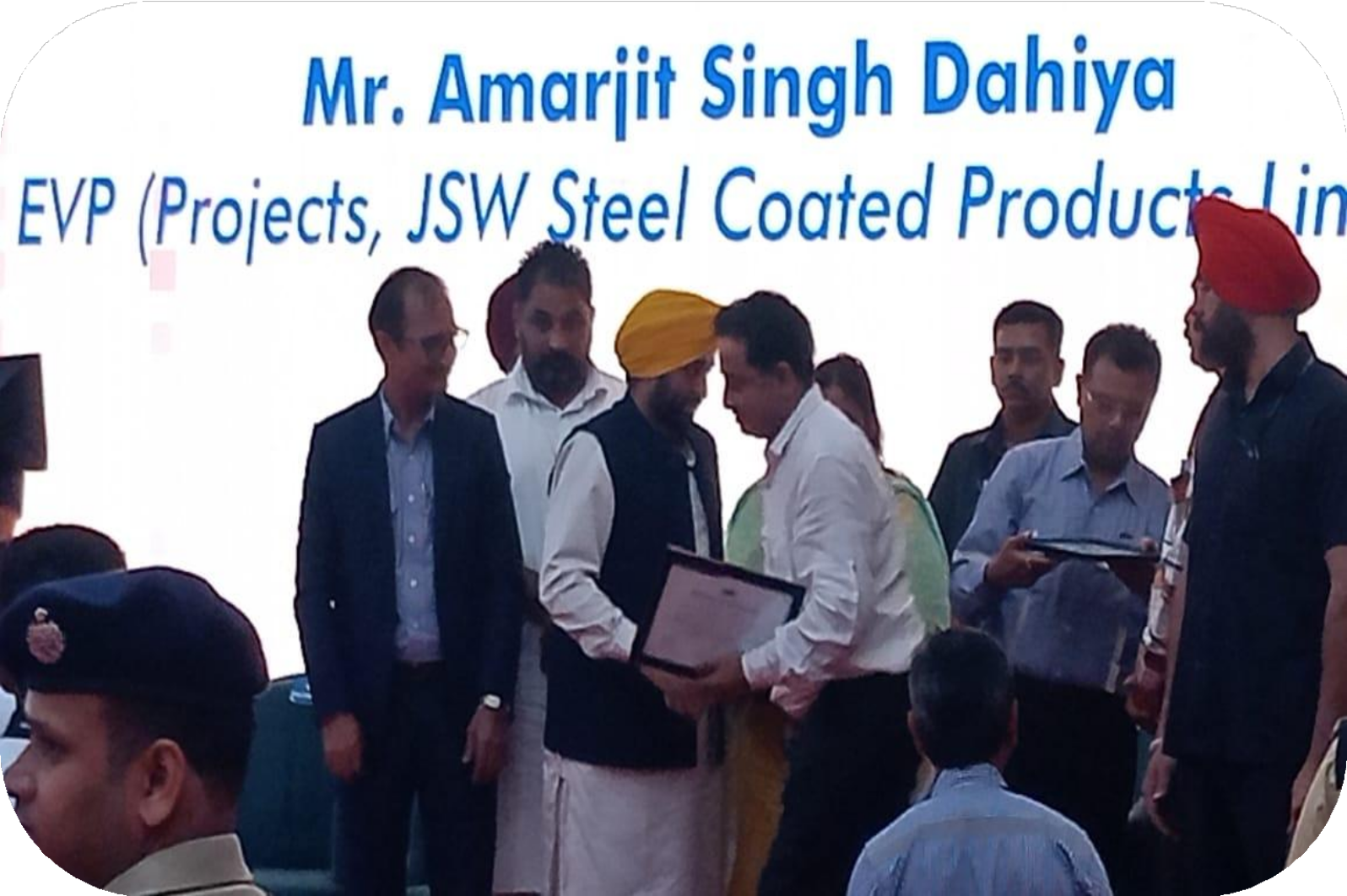 Appreciation from JSW